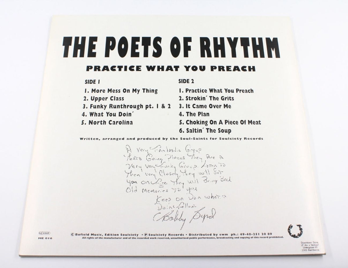 Poets Of Rhythm - Practice What You Preach - Vinyl LP
