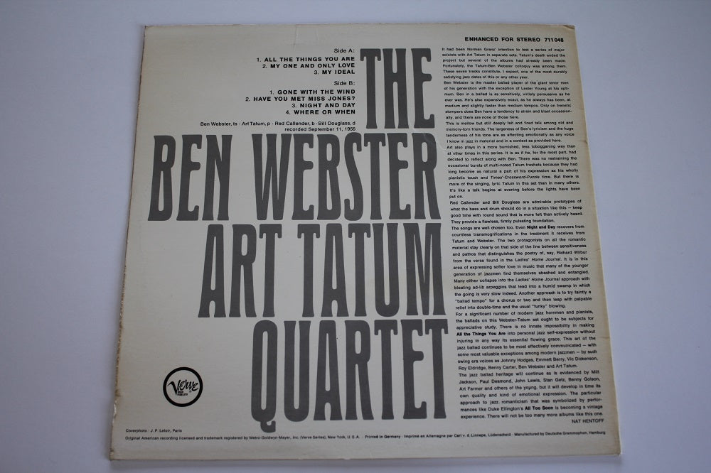 The Ben Webster Art Tatum Quartet - Same