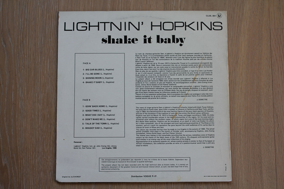 Lightnin&#39; Hopkins - Shake It Baby !