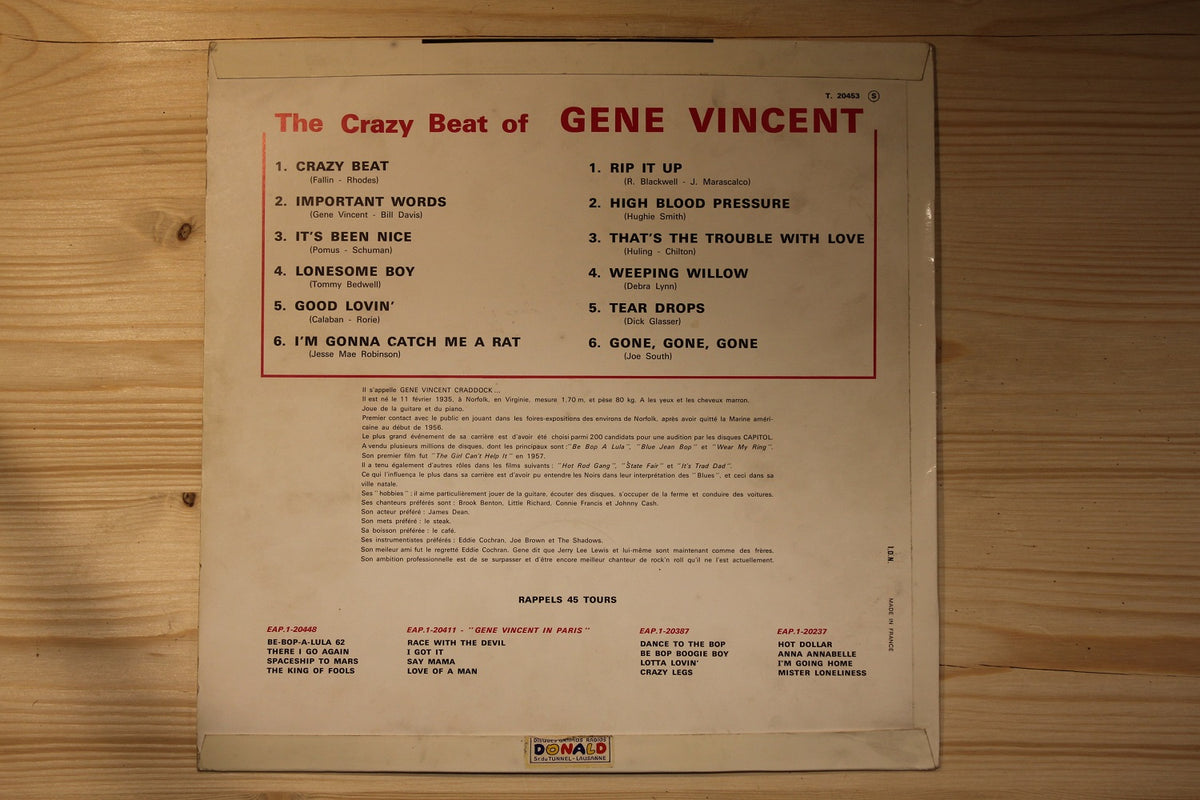 Gene Vincent - The Crazy Beat Of Gene Vincent