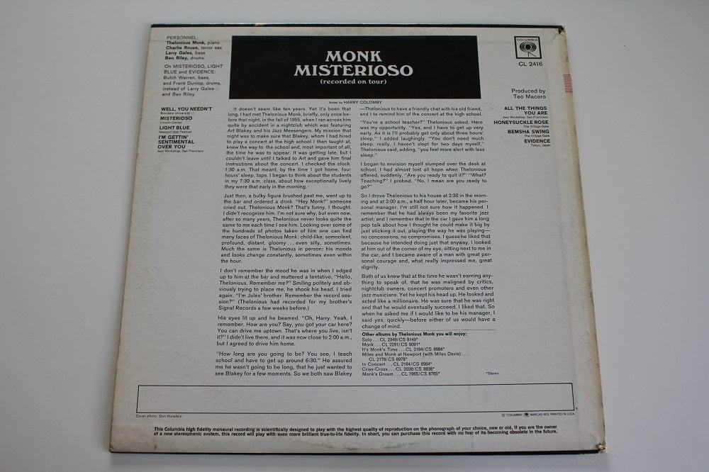 Thelonious Monk - Monk Misterioso