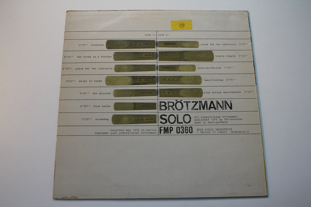 Peter Brötzmann - Solo
