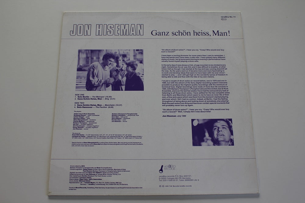 Jon Hiseman - Ganz Schön Heiss, Man! The Drum Solos 1985