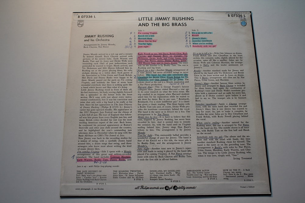 Jimmy Rushing And His Orchestra - Little Jimmy Rushing And The Big Brass