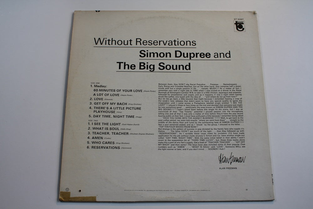 Simon Dupree &amp; The Big Sound - Without Reservations