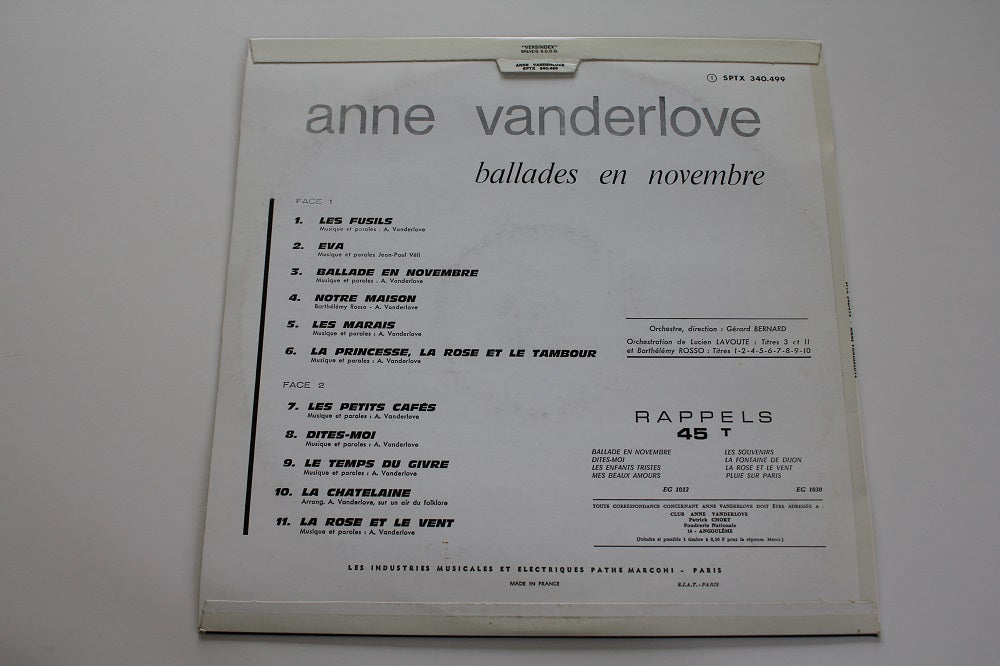 Anne Vanderlove - Ballades En Novembre