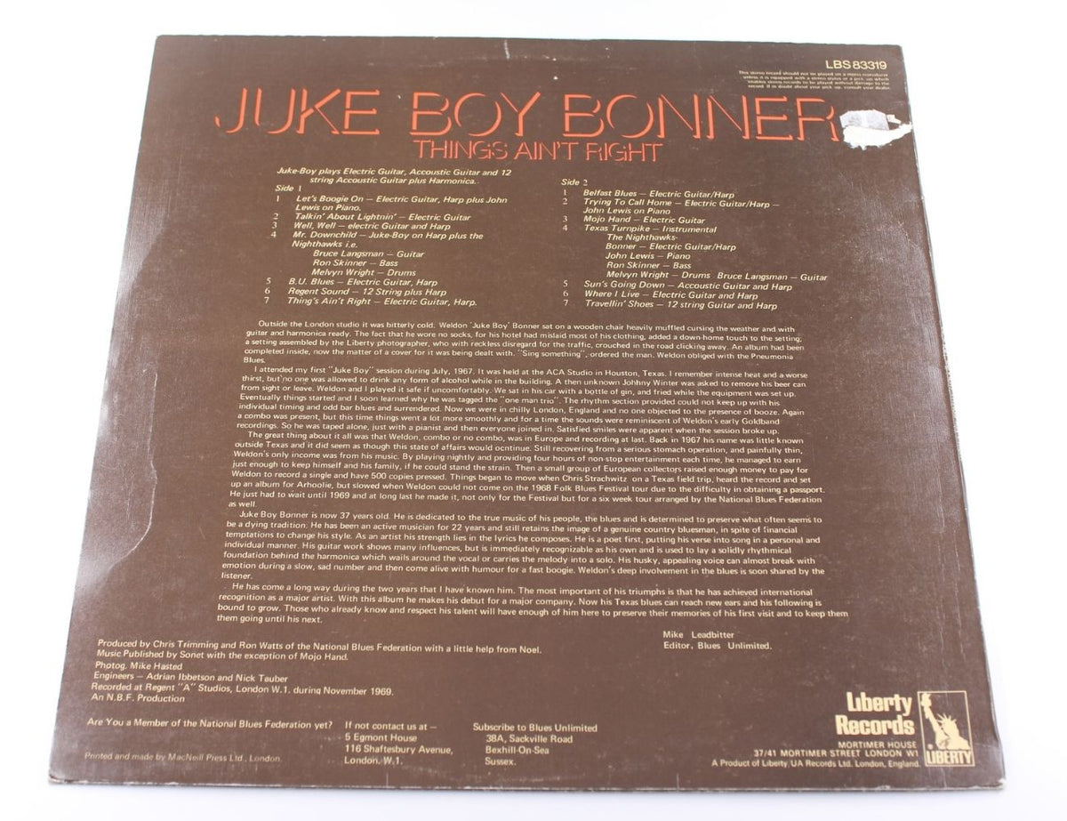 Juke Boy Bonner - Things Ain&#39;t Right